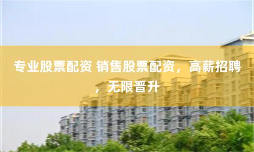 专业股票配资 销售股票配资，高薪招聘，无限晋升