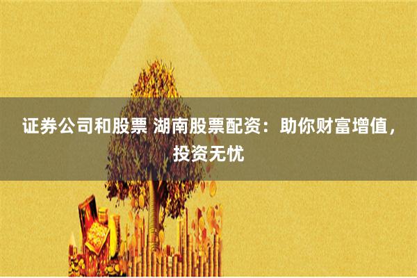 证券公司和股票 湖南股票配资：助你财富增值，投资无忧